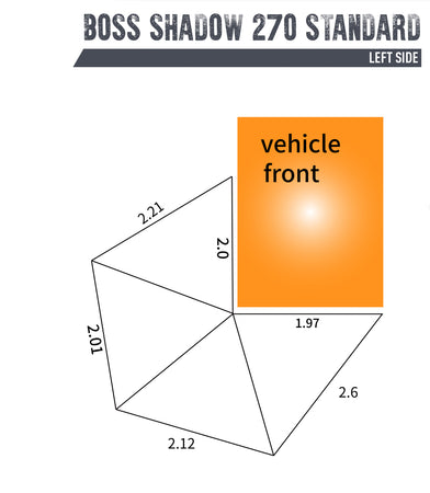 BOSS SHADOW 270 STANDARD AWNING WITH ZIP RTT ENTRY