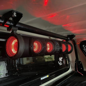 ECOXGEAR SoundExtreme SE26 lit up with red lighting
