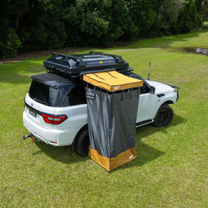 camp boss shower tent NUDIE BOSS Shower Tent Awning – CampBoss