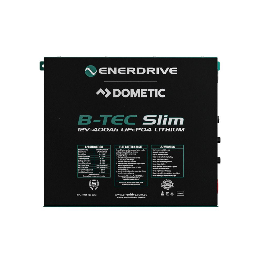 Enerdrive B-TEC 12V 400Ah Slimline Lithium Battery